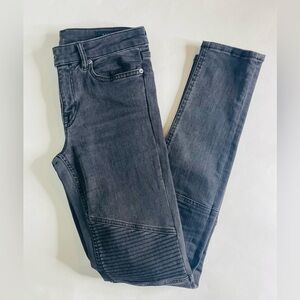 All Saints Grey Biker Skinny Jeans